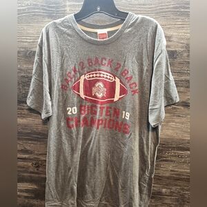 Homage Ohio State Buckeyes Big 10 Champions 2019 Back To Back Men's Size XL